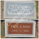 Bronze On-Site Headstone Restoration Service