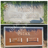 Bronze On-Site Headstone Restoration Service
