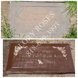 Bronze On-Site Headstone Restoration Service