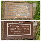 Bronze On-Site Headstone Restoration Service