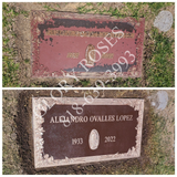 Bronze On-Site Headstone Restoration Service