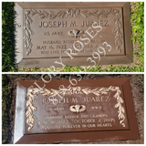 Bronze On-Site Headstone Restoration Service