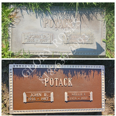 Bronze On-Site Headstone Restoration Service